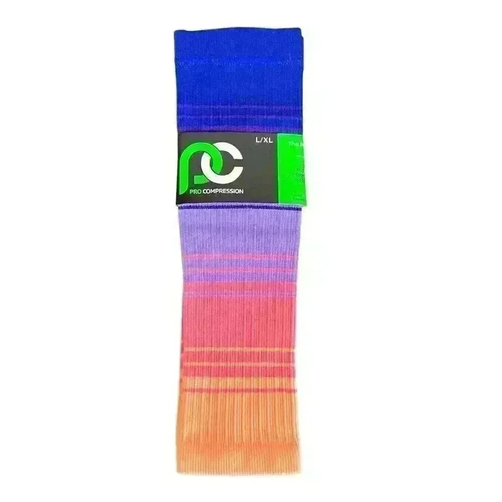 NWT PC Pro Compression Women's L/XL Florida‎ Skies Knee-High Marathon Sleeve USA